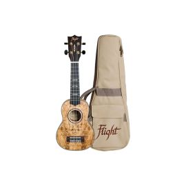 Flight Ukulele Soprano – Quilted Ash - FRI-GX47-004N7X