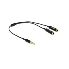 Delock Audio-Kabel Klinke 3.5 mm, male – female, 0.25 m Schwarz (65575) - FRI-GX47-0030ZA