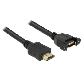 Delock Kabel HDMI – HDMI, 1 m 4K, 30 Hz, zum Einbau, verschraubbar - FRI-GX47-006N95