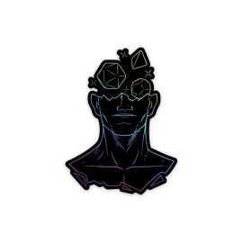 Glass Staff Sticker Holographic Head in the Game Schwarz - FRI-GX47-0034S3