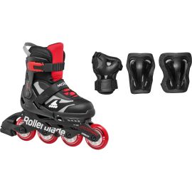 ROLLERBLADE Inline-Skates Microblade Combo Schwarz/Rot, 33-36.5 - FRI-GX47-004KHZ