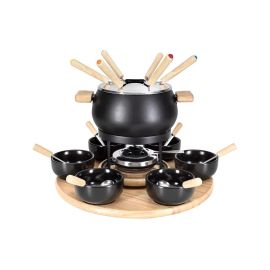 Nouvel Fondue-Set 21 Teile, Schwarz - FRI-GX47-007GB8