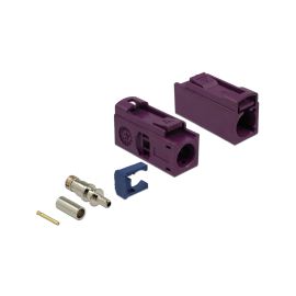 Delock Antennenadapter zum Crimpen FAKRA D Buchse (f) - Offen Offen - FRI-GX47-001MV1