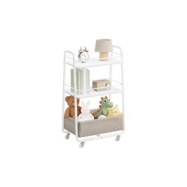 VASAGLE Rollwagen 30.4 x 81 cm, Weiss - FRI-GX47-0036XH