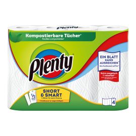 Plenty Haushaltspapier Short & Smart 4 Rollen à 74 Blatt - FRI-GX47-000JMT