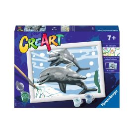 Ravensburger Malen nach Zahlen Eine Delfinschar mit 10 Acrylfarben - FRI-GX47-005BNR