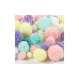 Creativ Company Pompon 15-40 mm 75 Stück, farbig assortiert - FRI-GX47-000N34