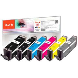 Peach Tintenset für Canon 570/571 l, Multi-6-Pack BK/PBK/C/M/Y/G - FRI-GX47-001PXH