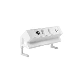 STEFFEN Tischsteckdosenleiste ALU DESK 2x T13, USB-A+C, Weiss - FRI-GX47-000JH3