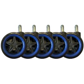 LC-Power Rollen LC-CASTERS-DRIFT 5er Set Blau - FRI-GX47-006139