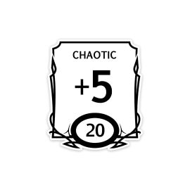 Glass Staff Stat Block Chaotic Sticker Schwarz/Weiss - FRI-GX47-0046VJ
