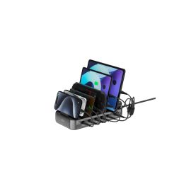 4smarts Ladestation Team 100W 5C/1A inkl. 6 Kabel 5x USB-C 1x USB-A - FRI-GX47-001JDM