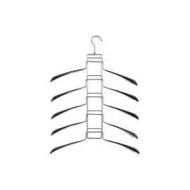 Zeller Present Kleiderbügel Mehrfach, Metall/Kunststoff Schwarz/Silber - FRI-GX47-003BWP