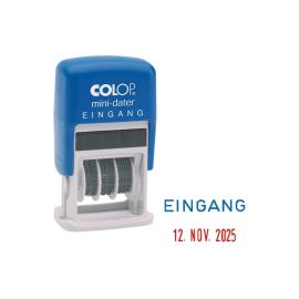 Colop Wort- und Datumsstempel Mini-Dater Eingegangen, Blau - FRI-GX47-0017F9