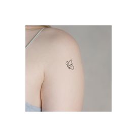 minink Tattoo Abstrakter Schmetterling Grösse: S (1.9 cm x 2.2 cm) - FRI-GX47-0022ZE