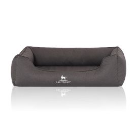Knuffelwuff Hunde-Bett Leon Velour M – L, 85 x 63 cm, Anthrazit - FRI-GX47-004KVF