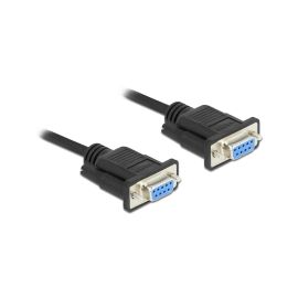Delock Anschlusskabel RS-232 - RS-232 DB9 (f-f), Nullmodem 2 m - FRI-GX47-005Z8H