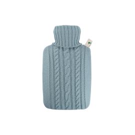 Hugo Frosch Wärmflasche PVC Strickbezug pastellblau 1.8 l - FRI-GX47-0017BF