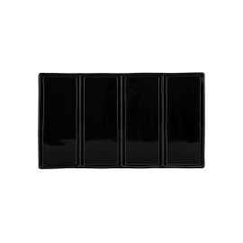 Nouvel Fondue-Teller Rettangolo, Schwarz, 39 x 23 x 2.5 cm - FRI-GX47-0020WW