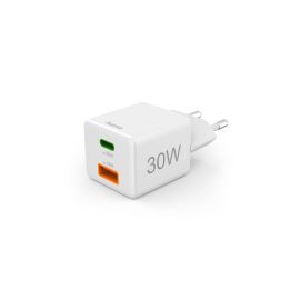 Hama USB-Wandladegerät Gan charger USB-A USB-C 30 W Weiss - FRI-GX47-003YPV