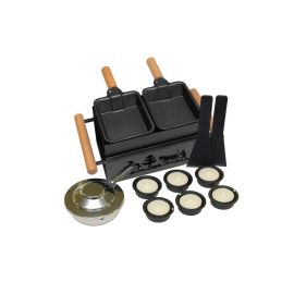 Heidi Cheese Line Teelicht-Raclette Tête-à-Tête Schwarz - FRI-GX47-003563