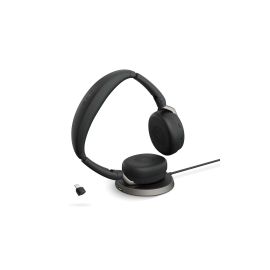 Jabra Casque avec micro Evolve2 65 Flex Duo UC, USB-C, station de chargement incluse