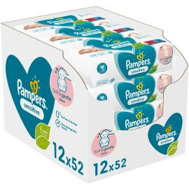 Pampers Feuchte Tücher Sensitive (12 x 52 STK) Karton - FRI-YD15-00008W