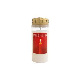Herzog Kerzen AG Grabkerze Frieden mit Licht Weiss - FRI-GX47-0002AX