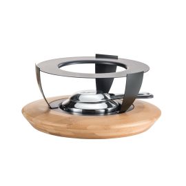 Koenig Fondue-Rechaud Bamboo Anthrazit/Hellbraun/Silber - FRI-GX47-006974