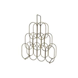 Chic Antique Weinflaschenhalter für 9 Flaschen Messing - FRI-GX47-0048P2