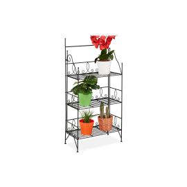 relaxdays Pflanzenständer Antik klappbar 100 cm, Schwarz - FRI-GX47-002927