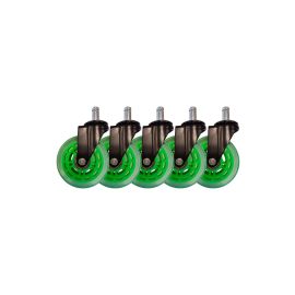 LC-Power Gaming Stuhlrollen 5er Set Grün - FRI-GX47-005FJA