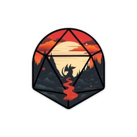 Glass Staff Young Dragon d20 Sticker Rot/Schwarz - FRI-GX47-001R10