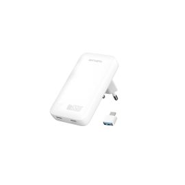 4smarts Netzladegerät FlatPlug Slim Dual 65W GaN 2C, weiss - FRI-GX47-001RAV