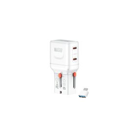 4smarts Weltreiseadapter Nomad Pocket 65W GaN, 2C, Weiss - FRI-GX47-000S01