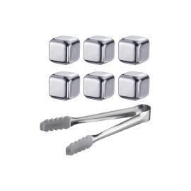 Westmark 7 tlg. Set Eiswürfel mit Zange Cosmo 7-teilig, Silber - FRI-GX47-001WG3