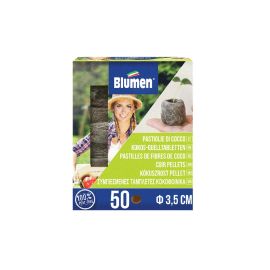 Blumen Quelltabletten Ø 35 mm mit Netz, 50 Stück - FRI-GX47-002CWV
