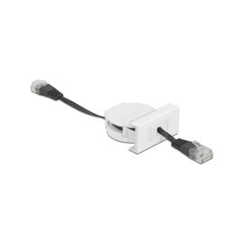 Delock Easy 45 Modul Aufrollkabel Cat 5e, SF/UTP, 0.5 m, Schwarz - FRI-GX47-0017BN