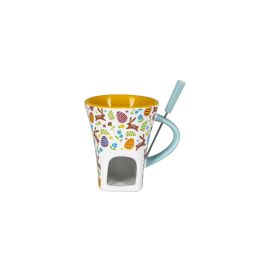 Nouvel Schokoladenfondue-Set Easter world 2 Teile, Gelb/Weiss - FRI-GX47-007MBA