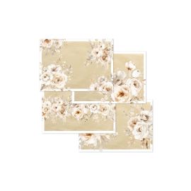 Trendform Tischset White Poem 29.7 cm x 42 cm,  4 Sujets à 12 Blatt - FRI-GX47-001MVV
