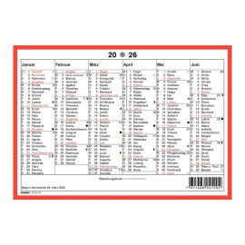 Simplex Kalender mit Namenstagen A5 Querformat, 2026 - FRI-GX47-004NJS