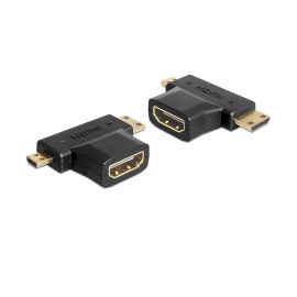 Delock Adapter HDMI - Micro-HDMI (HDMI-D)/Mini-HDMI (HDMI-C) (65446) - FRI-GX47-00342C