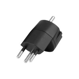 STEFFEN Fixadapter 3-Pol Deutsch auf Stecker CH T12 schwarz, CEE7 - FRI-GX47-004Y0K