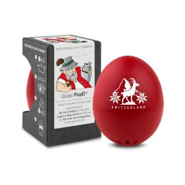PiepEi Küchentimer Singende Eieruhr Grüezi, Rot / Weiss - FRI-GX47-002WCJ