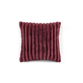 Tiseco Kissen Rabbit Stripe gefüllt 45 x 45 cm, Bordeaux - FRI-GX47-001M51