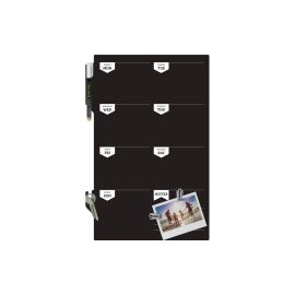Securit Kreidetafel Silhouette Wochenplaner 30 x 45 cm Schwarz - FRI-GX47-003XRE