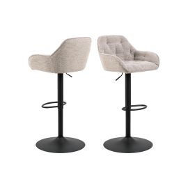 AC Design Barhocker Brooke, 2 Stück, 52 x 109 cm, Beige - FRI-GX47-005RG0