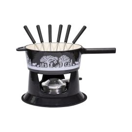 Kadastar Käsefondue-Set Bergchilbi G22 10 Teile, Schwarz - FRI-GX47-003DCW