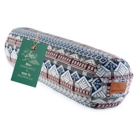 DoYourYoga Yoga-Bolster Tarik, Dinkelspelz, Mehrfarbig/Weiss - FRI-GX47-000KZD