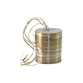 Pattberg Geschenkband Raffia Pearl 50 m, Gold/Braun - FRI-GX47-0008FK